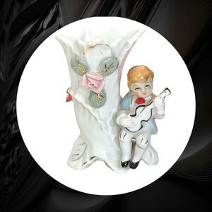 Antique Porcelain SONSCO Lute Player Vase Nouveau Art